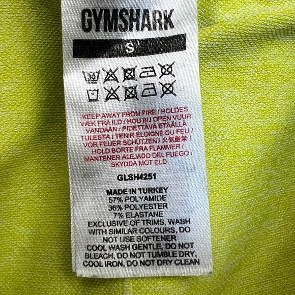 Gymshark Flex Shorts, Sz. S, Gray waistband, greenish yellow shorts, 3” inseam - Picture 8 of 12